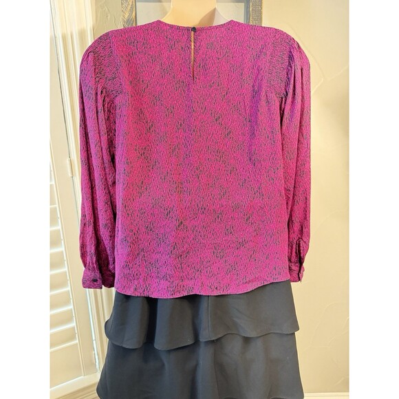 Worthington Women's Raspberry and Black Print Size XL - Picture 2 of 7